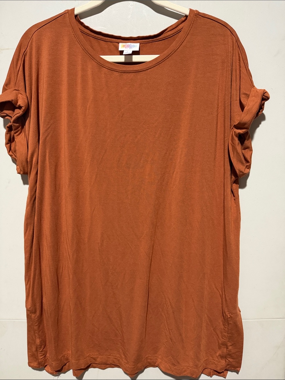 LuLaRoe LEAH Rust brownShort Sleeve Tunic